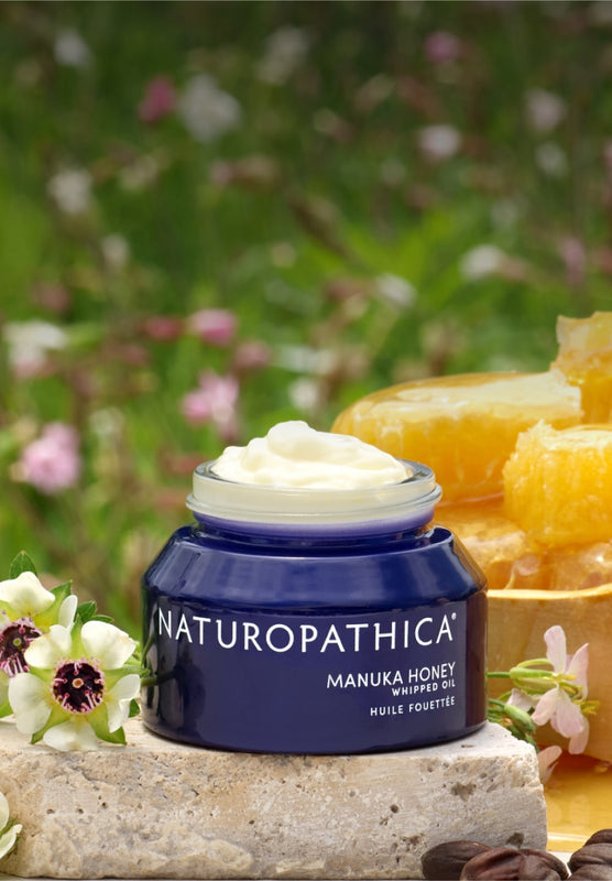 Manuka Honey Whipped Oil with ingredients